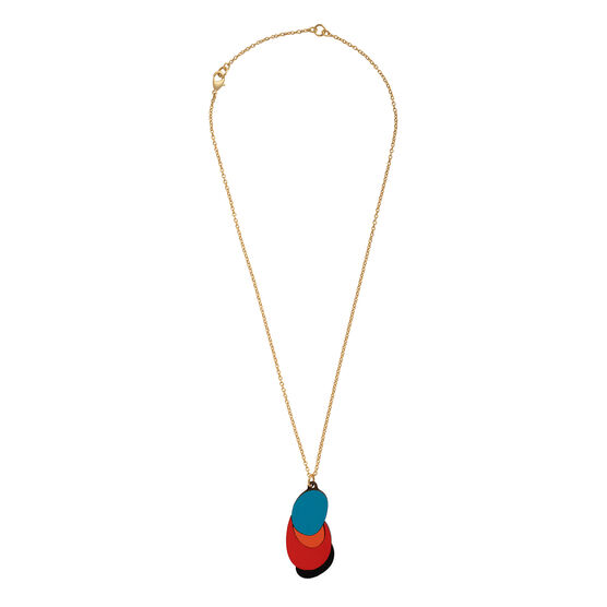 Terry Frost Straw, Orange, Blue necklace